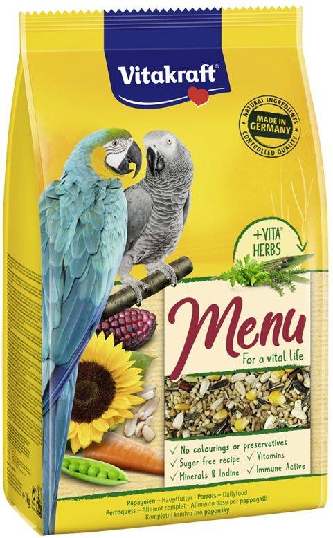 ΤΡΟΦΗ ΓΙΑ ΜΕΓΑΛΟΥΣ ΠΑΠΑΓΑΛΟΥΣ VITAKRAFT MENU PREMIUM ΜΕ ΜΕΛΙ (1KG)