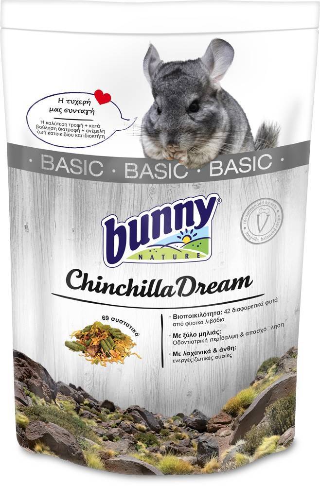 ΤΡΟΦΗ ΓΙΑ ΤΣΙΝΤΣΙΛΑ BUNNY NATURE DREAM BASIC 1.2KG BUNNY NATURE