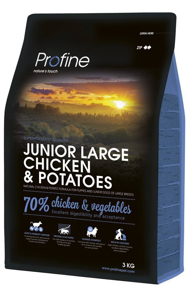 ΤΡΟΦΗ PROFINE JUNIOR LARGE BREED ΜΕ ΚΟΤΟΠΟΥΛΟ - ΠΑΤΑΤΑ 3KG PROFINE