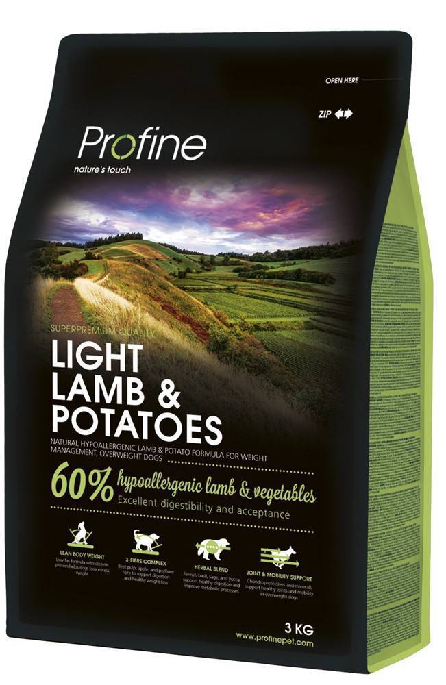 ΤΡΟΦΗ PROFINE LIGHT ΜΕ ΑΡΝΙ - ΠΑΤΑΤΑ 3KG PROFINE