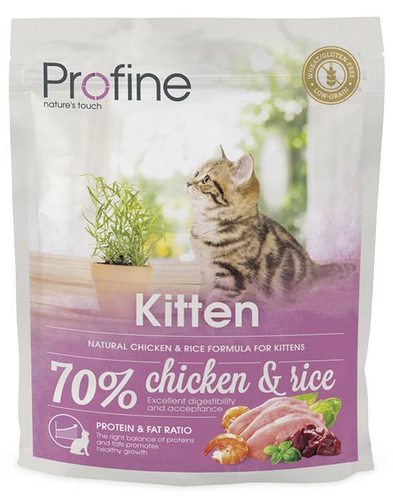 ΤΡΟΦΗ PROFINE KITTEN ΜΕ ΚΟΤΟΠΟΥΛΟ - ΡΥΖΙ 300GR PROFINE
