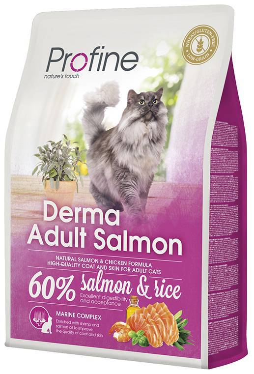 PROFINE ΤΡΟΦΗ PROFINE CAT DERMA ΜΕ ΣΟΛΩΜΟ - ΡΥΖΙ 2KG