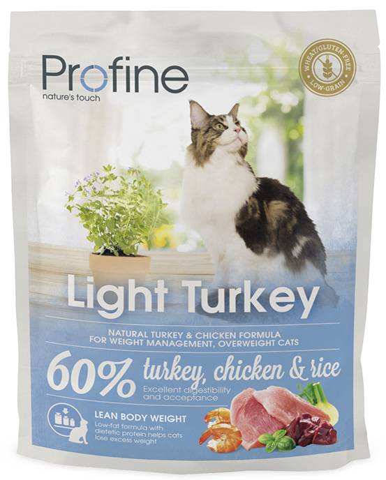 ΤΡΟΦΗ PROFINE CAT LIGHT ΜΕ ΓΑΛΟΠΟΥΛΑ - ΡΥΖΙ 300GR