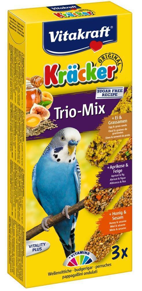 KRACKER VITAKRAFT TRIO MIX ΜΕ ΑΥΓΟ/ΒΕΡΥΚΟΚΟ/ΜΕΛΙ ΓΙΑ ΠΑΠΑΓΑΛΑΚΙΑ (3ΤΜΧ)