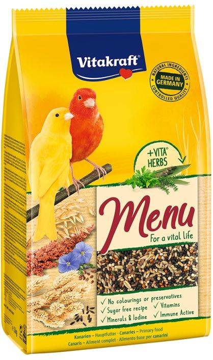 ΤΡΟΦΗ ΓΙΑ ΚΑΝΑΡΙΝΙΑ VITAKRAFT MENU PREMIUM ΜΕ ΜΕΛΙ (500GR) VITAKRAFT