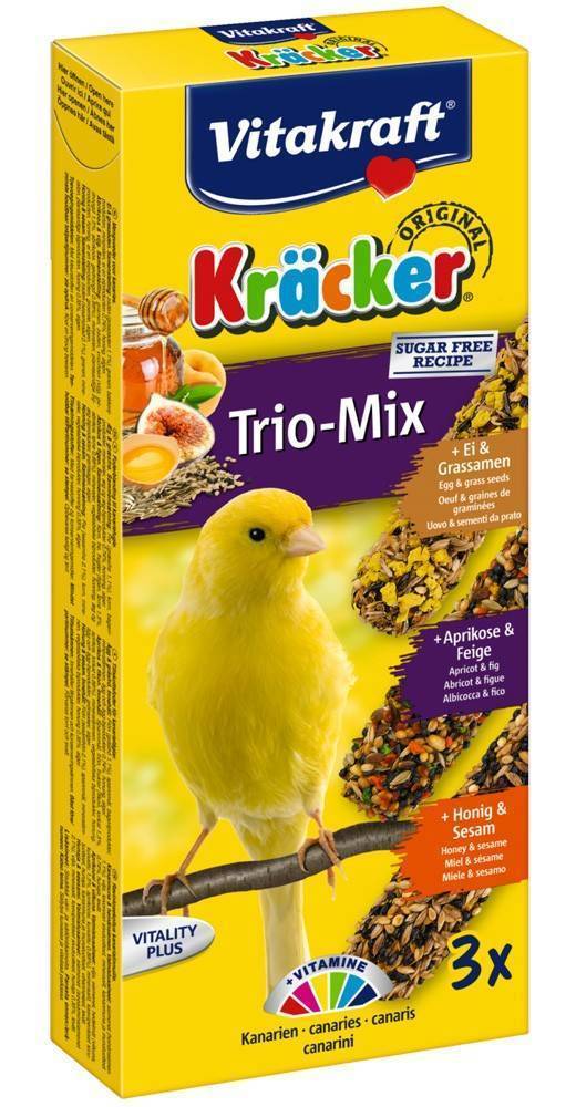 KRACKER VITAKRAFT TRIO MIX ΜΕ ΑΥΓΟ/ΒΕΡΥΚΟΚΟ/ΜΕΛΙ ΓΙΑ ΚΑΝΑΡΙΝΙΑ (3ΤΜΧ) VITAKRAFT