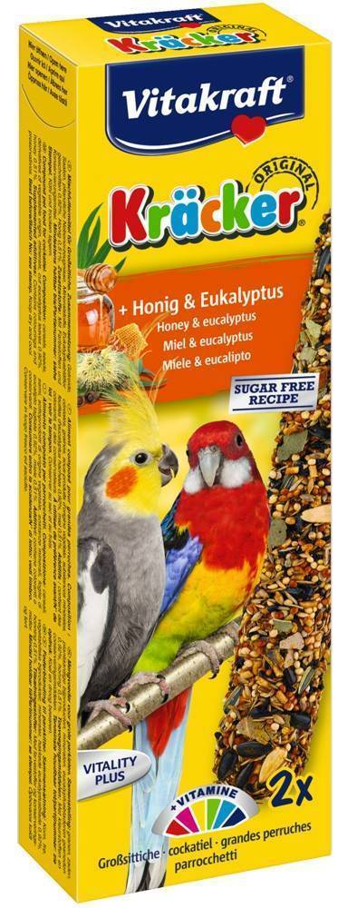 KRACKER VITAKRAFT ΜΕ ΜΕΛΙ ΚΑΙ ΕΥΚΑΛΥΠΤΟ ΓΙΑ ΜΕΣΑΙΟΥΣ ΠΑΠΑΓΑΛΟΥΣ (2ΤΜΧ) VITAKRAFT
