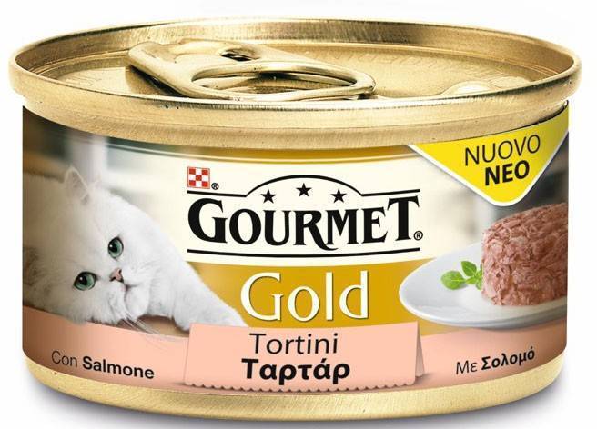 GOURMET ΚΟΝΣΕΡΒΑ ΓΑΤΑΣ GOURMET GOLD ΤΑΡΤΑΡ ΣΟΛΟΜΟΣ 85GR
