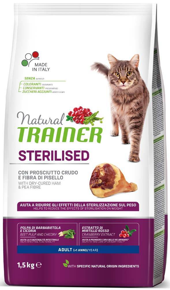 ΤΡΟΦΗ ΓΑΤΑΣ TRAINER NATURAL ADULT STERILISED ΠΡΟΣΟΥΤΟ 1.5KG