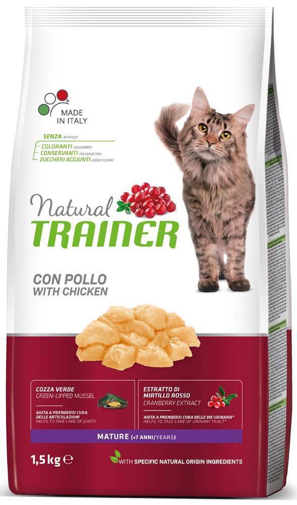 ΤΡΟΦΗ ΓΑΤΑΣ TRAINER NATURAL MATURE ΚΟΤΟΠΟΥΛΟ 1.5KG TRAINER