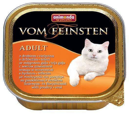 ANIMONDA VOM FEINSTEN ΚΟΝΣΕΡΒΑ ΓΑΤΑΣ ANIMONDA VOM FEINSTEN ADULT ΠΟΥΛΕΡΙΚΑ ΚΑΙ ΜΟΣΧΑΡΙ100GR