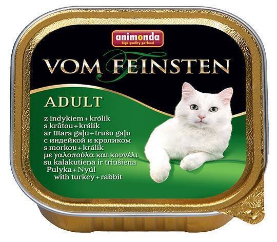 ΚΟΝΣΕΡΒΑ ΓΑΤΑΣ ANIMONDA VOM FEINSTEN ADULT ΓΑΛΟΠΟΥΛΑ ΚΑΙ ΚΟΥΝΕΛΙ 100GR