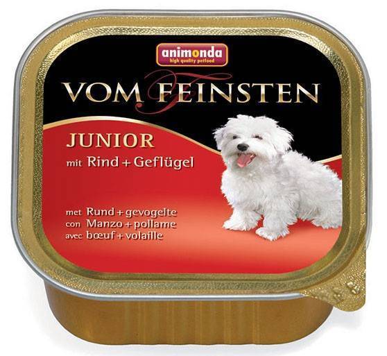 ANIMONDA VOM FEINSTEN ΚΟΝΣΕΡΒΑ ΣΚΥΛΟΥ ANIMONDA VOM FEINSTEN PUPPY ΜΕ ΒΟΔΙΝΟ ΚΑΙ ΠΟΥΛΕΡΙΚΑ 150GR