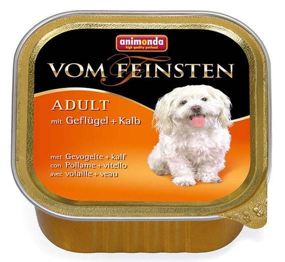 ΚΟΝΣΕΡΒΑ ΣΚΥΛΟΥ ANIMONDA VOM FEINSTEN ADULT ΜΕ ΠΟΥΛΕΡΙΚΑ ΚΑΙ ΜΟΣΧΑΡΙ 150GR