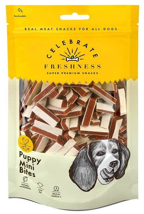 SNACK CELEBRATE FRESHNESS PUPPY MINI BITES ΚΟΤΟΠΟΥΛΟ 100GR CELEBRATE FRESHNESS