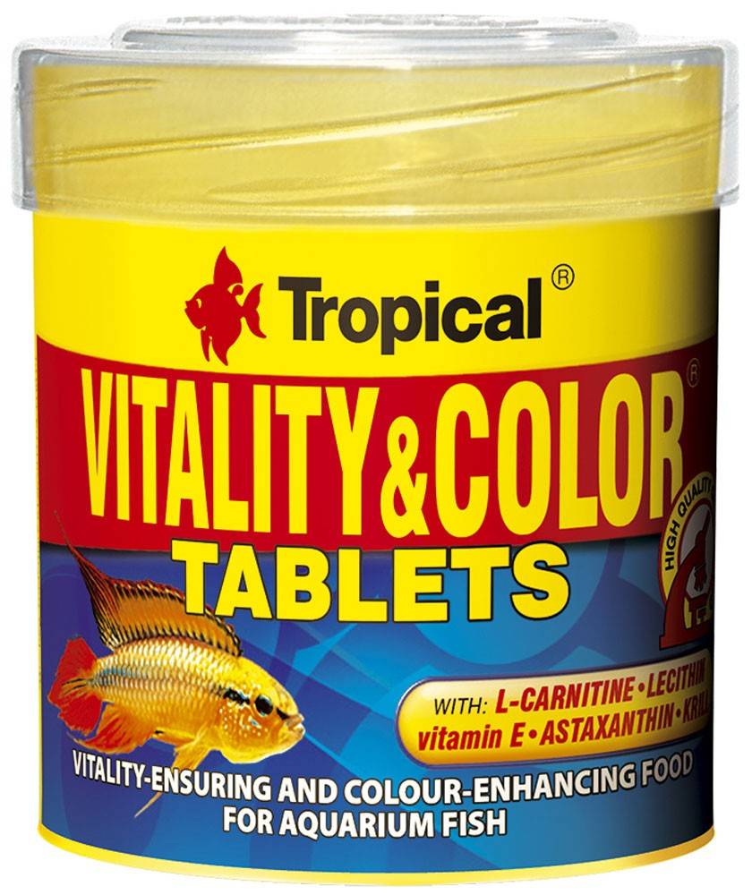 ΤΡΟΦΗ ΨΑΡΙΩΝ TROPICAL VITALITY - COLOUR TABLETS 36GR TROPICAL