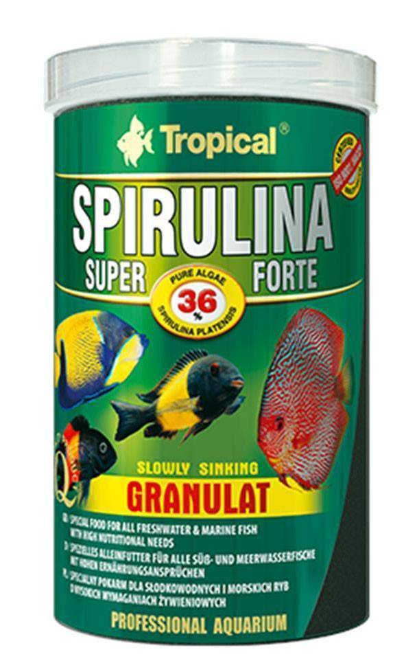 ΤΡΟΦΗ ΨΑΡΙΩΝ TROPICAL SUPER SPIRULINA FORTE GRANULAT 150GR TROPICAL
