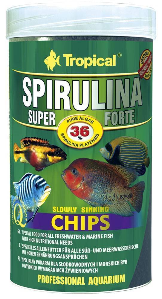 ΤΡΟΦΗ ΨΑΡΙΩΝ TROPICAL SUPER SPIRULINA FORTE CHIPS 52GR