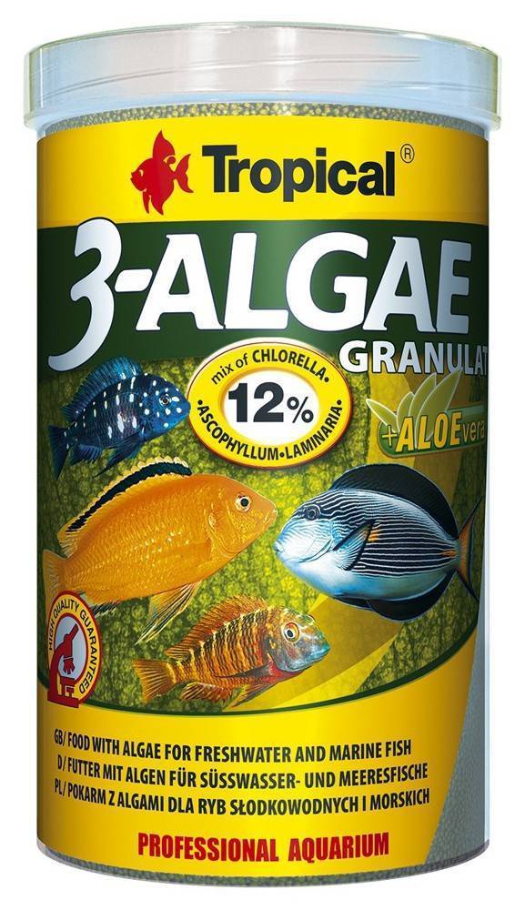ΤΡΟΦΗ ΨΑΡΙΩΝ TROPICAL 3-ALGAE GRANULAT 250ML TROPICAL