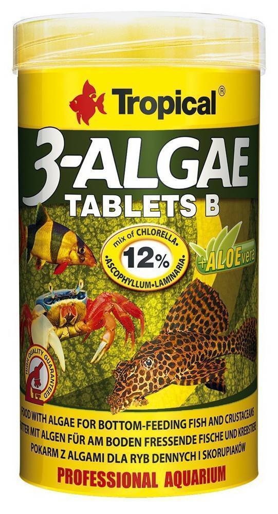 ΤΡΟΦΗ ΨΑΡΙΩΝ TROPICAL 3-ALGAE TABLETS B 150GR TROPICAL