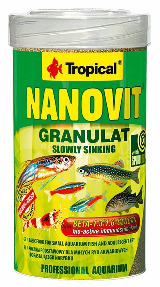 ΤΡΟΦΗ ΨΑΡΙΩΝ TROPICAL NANOVIT GRANULAT 70GR TROPICAL