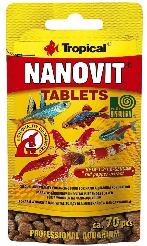 ΤΡΟΦΗ ΨΑΡΙΩΝ TROPICAL NANOVIT TABLETS 10GR TROPICAL