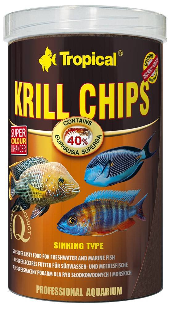 ΤΡΟΦΗ ΨΑΡΙΩΝ TROPICAL KRILL CHIPS 500GR TROPICAL