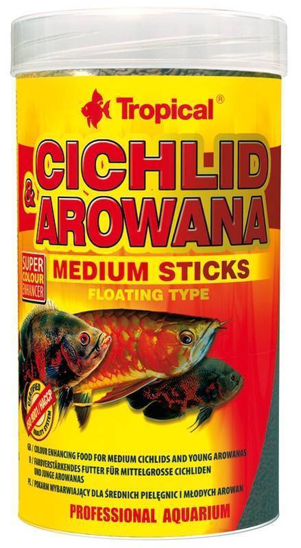 ΤΡΟΦΗ ΨΑΡΙΩΝ TROPICAL CICHLID - AROWANA MEDIUM STICKS 90GR TROPICAL