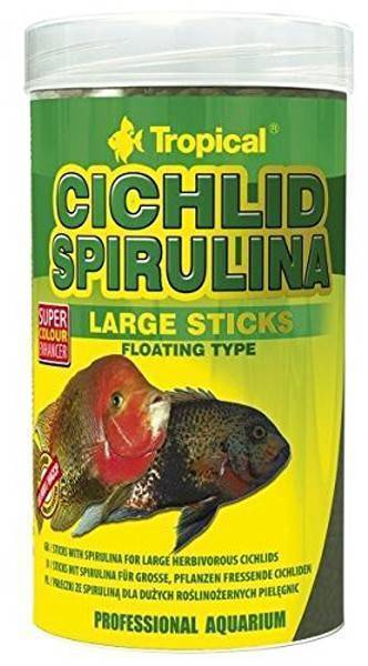 ΤΡΟΦΗ ΨΑΡΙΩΝ TROPICAL CICHLID SPIRULINA LARGE STICKS 75GR