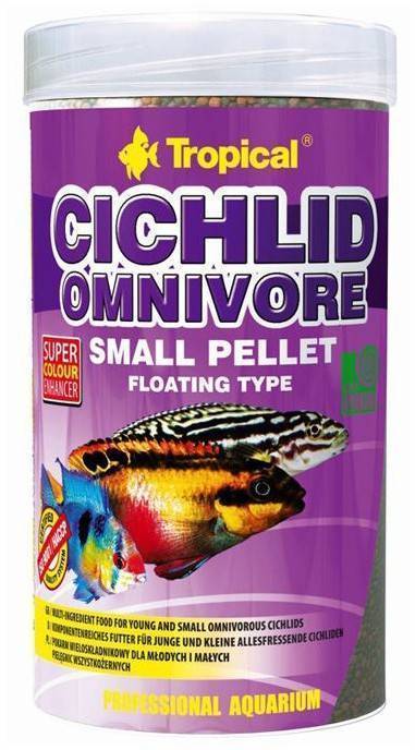 ΤΡΟΦΗ ΨΑΡΙΩΝ TROPICAL CICHLID OMNIVORE SMALL PELLET 90GR TROPICAL
