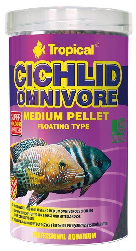 TROPICAL ΤΡΟΦΗ ΨΑΡΙΩΝ TROPICAL CICHLID OMNIVORE MEDIUM PELLET 360GR