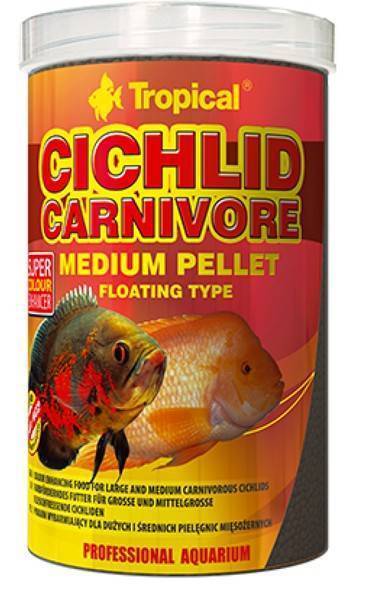 ΤΡΟΦΗ ΨΑΡΙΩΝ TROPICAL CICHLID CARNIVORE MEDIUM PELLET 360GR TROPICAL