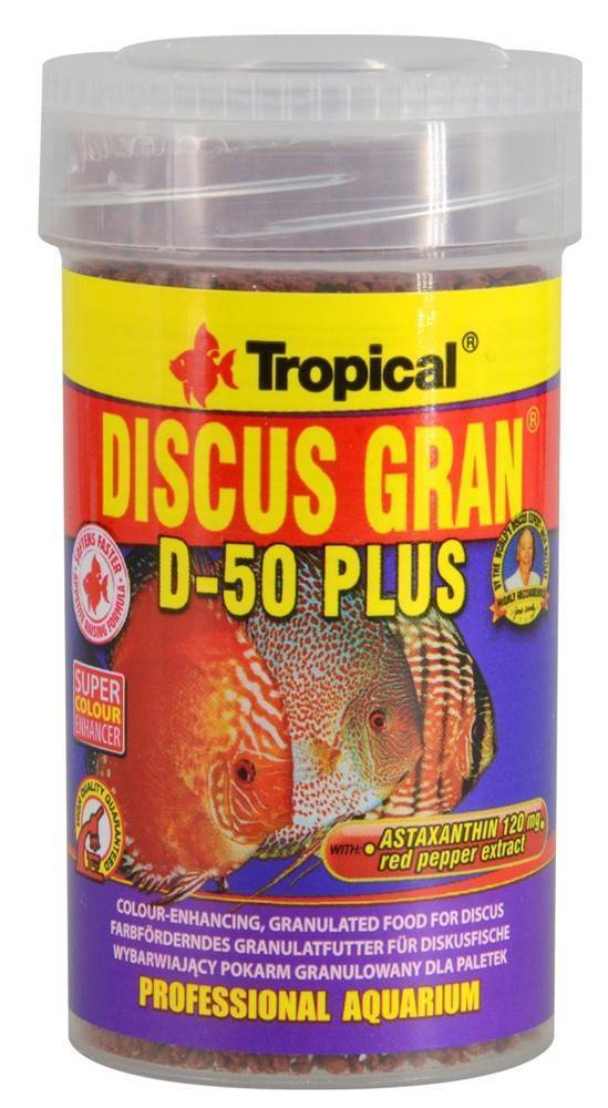 ΤΡΟΦΗ ΨΑΡΙΩΝ TROPICAL DISCUS GRAN D-50 PLUS 110GR TROPICAL