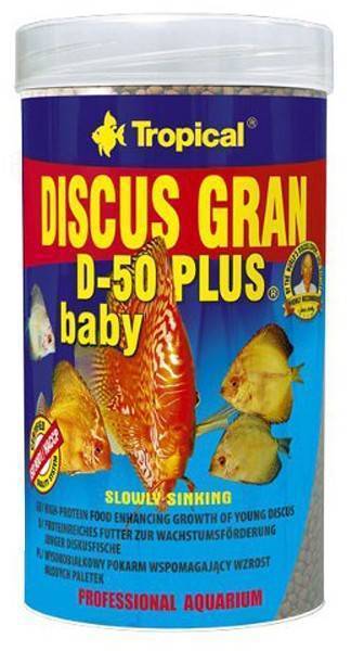 ΤΡΟΦΗ ΨΑΡΙΩΝ TROPICAL DISCUS GRAN D-50 PLUS BABY 130GR TROPICAL