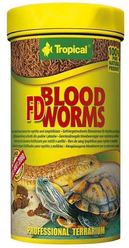 ΤΡΟΦΗ ΕΡΠΕΤΩΝ TROPICAL FD BLOOD WORMS 250ML TROPICAL