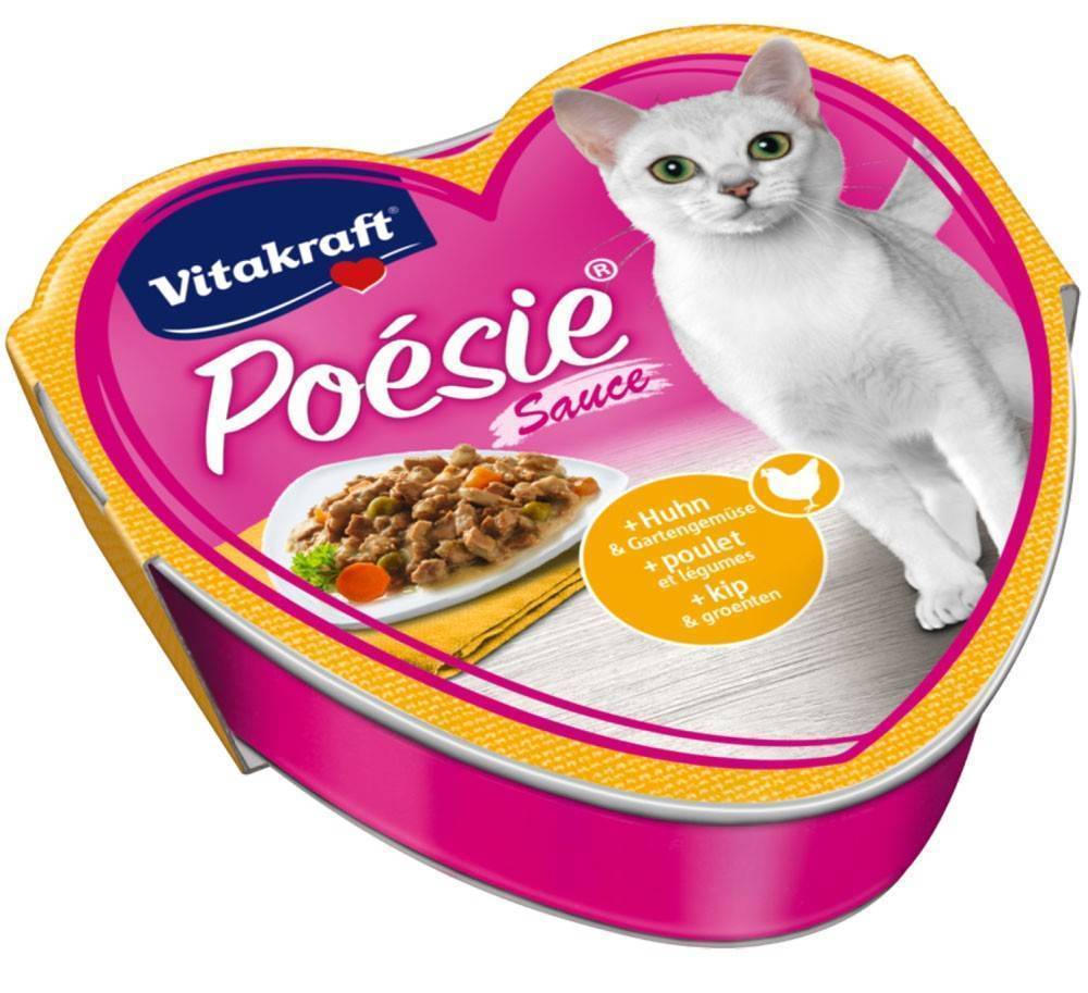 ΚΟΝΣΕΡΒΑ ΓΑΤΑΣ VITAKRAFT POESIE ΚΟΜΜΑΤΑΚΙΑ ΚΟΤΟΠΟΥΛΟ ΣΕ ΣΑΛΤΣΑ ΜΕ ΦΡΕΣΚΑ ΛΑΧΑΝΙΚΑ 85GR VITAKRAFT