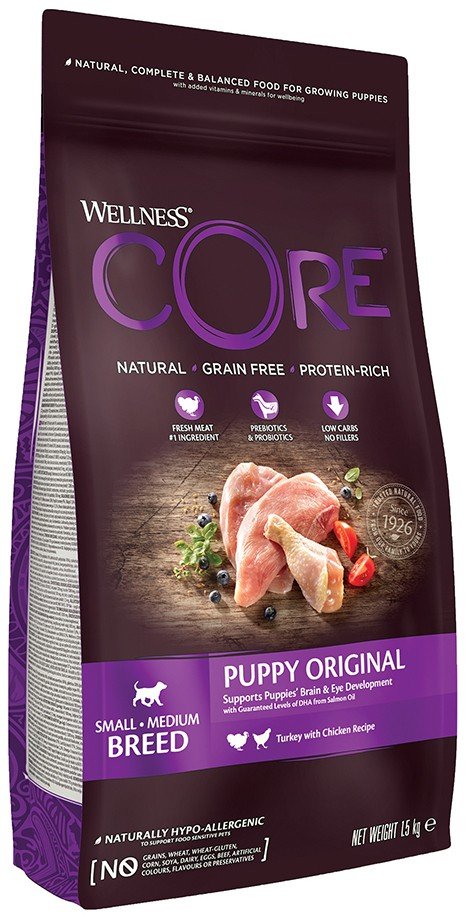 CORE ΤΡΟΦΗ ΣΚΥΛΟΥ WELLNESS CORE PUPPY ΓΑΛΟΠΟΥΛΑ - ΚΟΤΟΠΟΥΛΟ 1.5KG