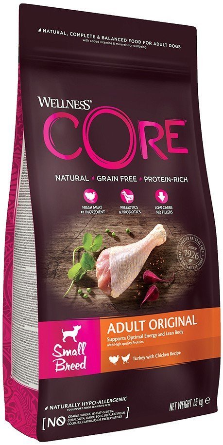 CORE ΤΡΟΦΗ ΣΚΥΛΟΥ WELLNESS CORE ADULT SMALL BREED ΓΑΛΟΠΟΥΛΑ 1.5KG