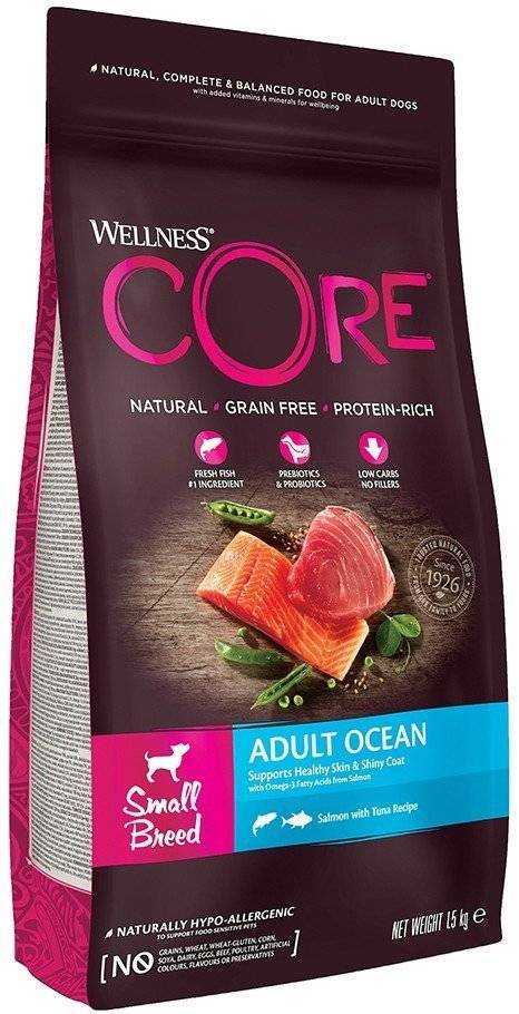 ΤΡΟΦΗ ΣΚΥΛΟΥ WELLNESS CORE ADULT SMALL BREED ΣΟΛΩΜΟΣ - ΤΟΝΟΣ 1.5KG