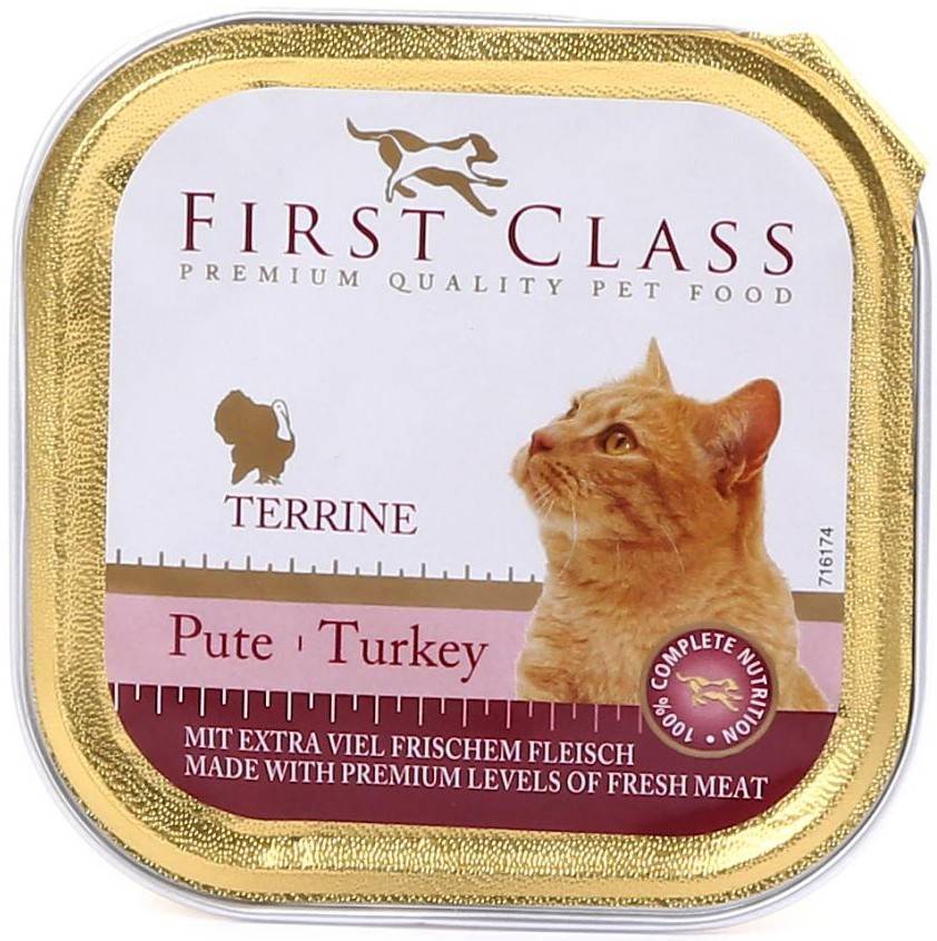 ΚΟΝΣΕΡΒΑ ΓΑΤΑΣ FIRST CLASS ΓΑΛΟΠΟΥΛΑ 100GR FIRST CLASS