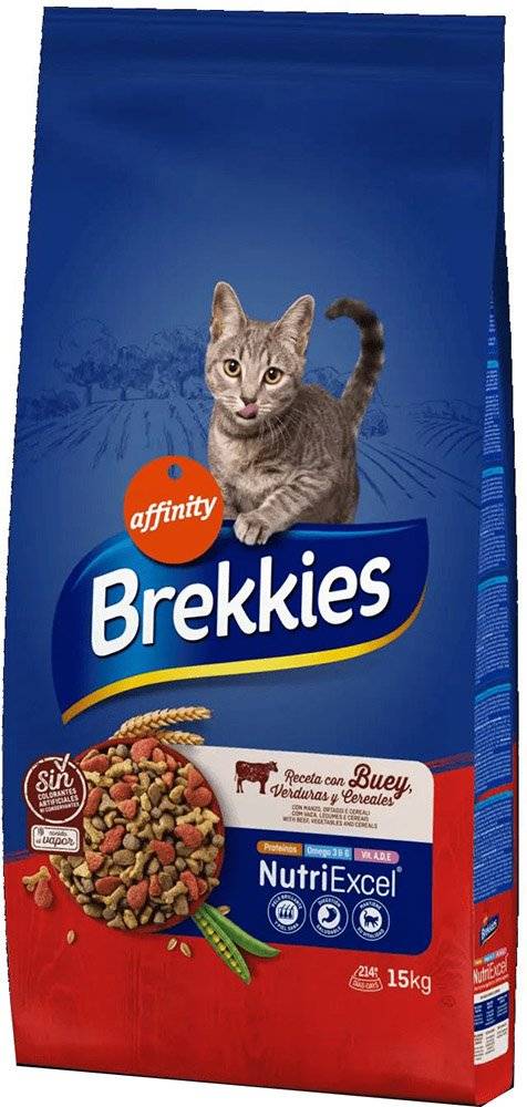 ΤΡΟΦΗ ΓΑΤΑΣ BREKKIES EXCEL MIX BEEF 15KG