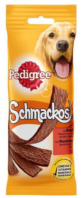 ΛΙΧΟΥΔΙΕΣ PEDIGREE SCHMACKOS ΜΟΣΧΑΡΙ - ΦΡΕΣΚΟ ΚΡΕΑΣ 5TMX 43GR