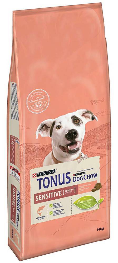 ΤΡΟΦΗ ΣΚΥΛΟΥ TONUS SENSITIVE ADULT ΜΕ ΣΟΛΩΜΟ 14KG