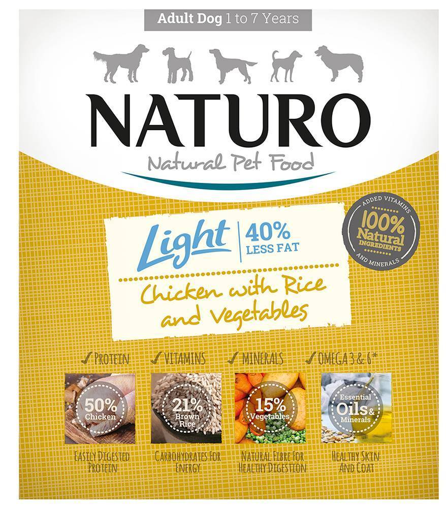 ΓΕΥΜΑ ΣΚΥΛΟΥ NATURO LIGHT ΚΟΤΟΠΟΥΛΟ-ΡΥΖΙ - ΛΑΧΑΝΙΚΑ 400GR NATURO