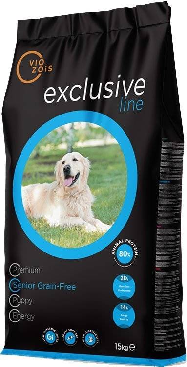 ΤΡΟΦΗ ΣΚΥΛΟΥ VIOZOIS EXCLUSIVE LINE SENIOR GRAIN FREE ΚΟΤΟΠΟΥΛΟ 15KG