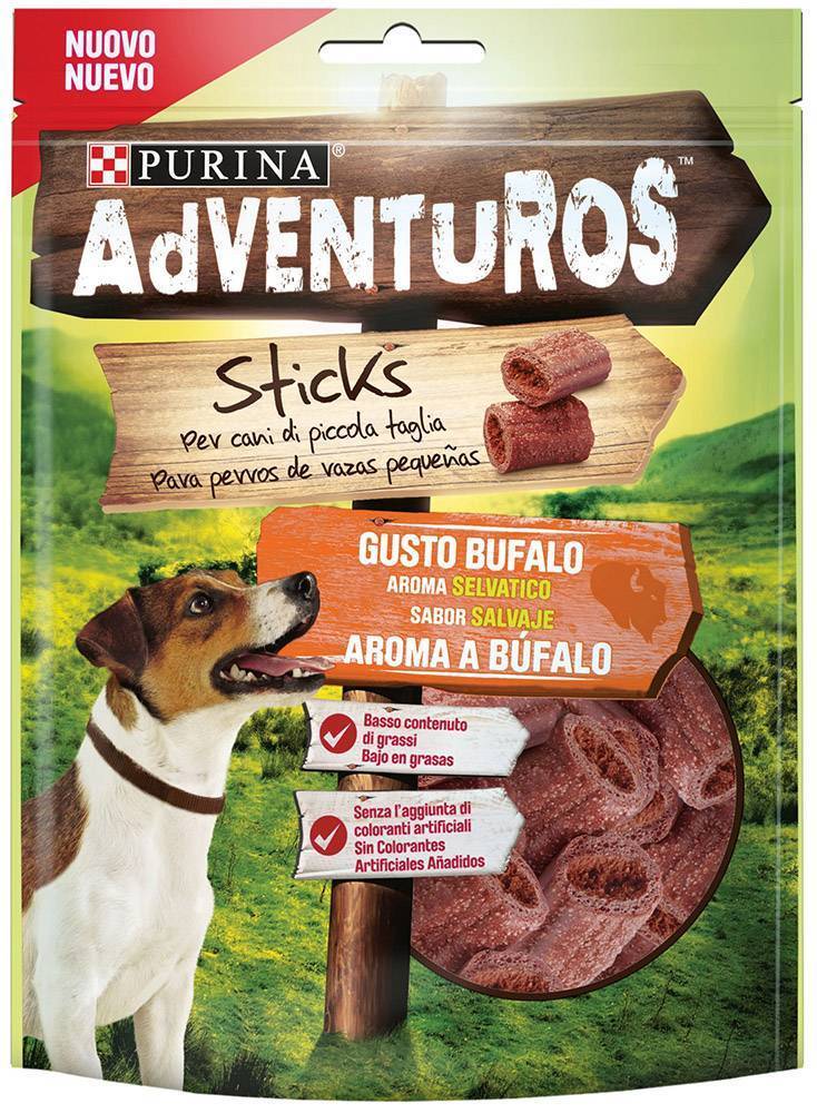 ADVENTUROS ΛΙΧΟΥΔΙΕΣ PURINA ADVENTUROS MINI STICKS ΜΕ ΒΟΥΒΑΛΙ 90GR