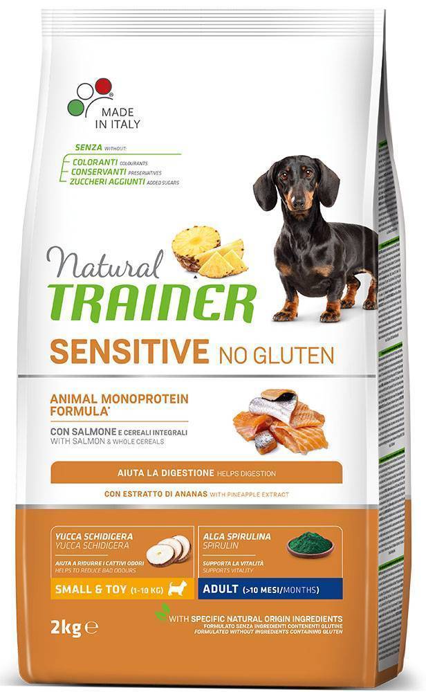 ΤΡΟΦΗ ΣΚΥΛΟΥ TRAINER SENSITIVE ADULT MINI ΣΟΛΩΜΟΣ 2KG TRAINER