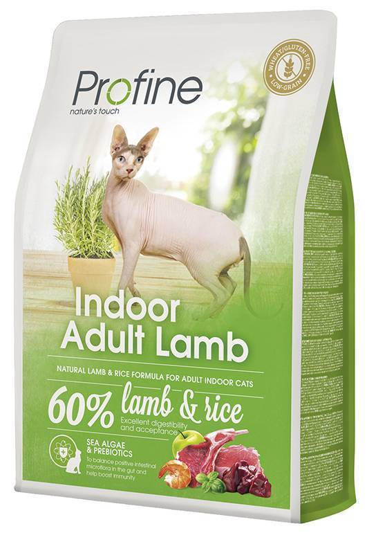 ΤΡΟΦΗ ΓΑΤΑΣ PROFINE INDOOR ADULT ΜΕ ΑΡΝΙ - ΡΥΖΙ 2KG