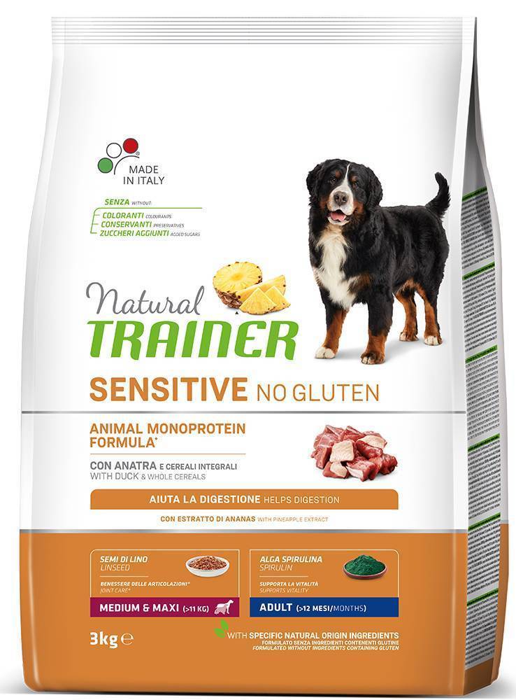 ΤΡΟΦΗ ΣΚΥΛΟΥ TRAINER. SENSITIVE ADULT MEDIUM-MAXI ΠΑΠΙΑ 3KG TRAINER