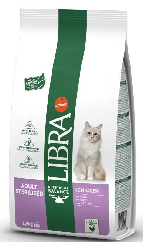 LIBRA ΤΡΟΦΗ ΓΑΤΑΣ LIBRA ADULT STERILISED ΚΟΤΟΠΟΥΛΟ 1.5KG